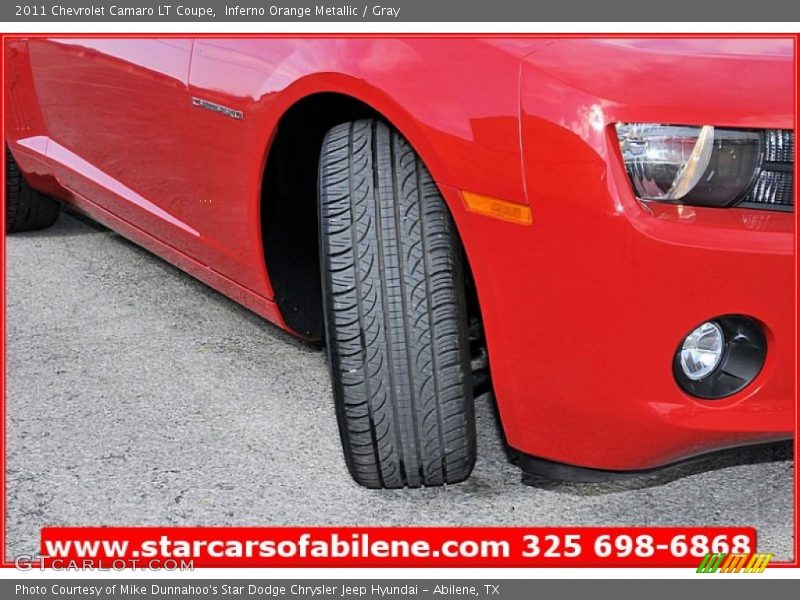 Inferno Orange Metallic / Gray 2011 Chevrolet Camaro LT Coupe