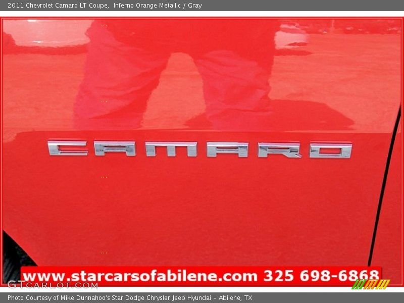 Inferno Orange Metallic / Gray 2011 Chevrolet Camaro LT Coupe