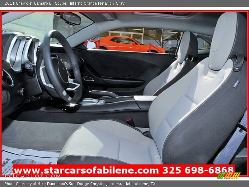 Inferno Orange Metallic / Gray 2011 Chevrolet Camaro LT Coupe