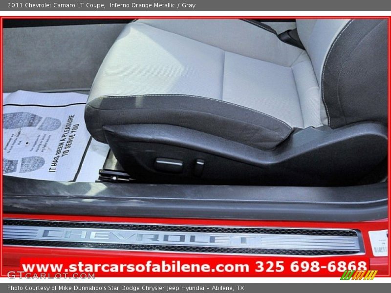 Inferno Orange Metallic / Gray 2011 Chevrolet Camaro LT Coupe