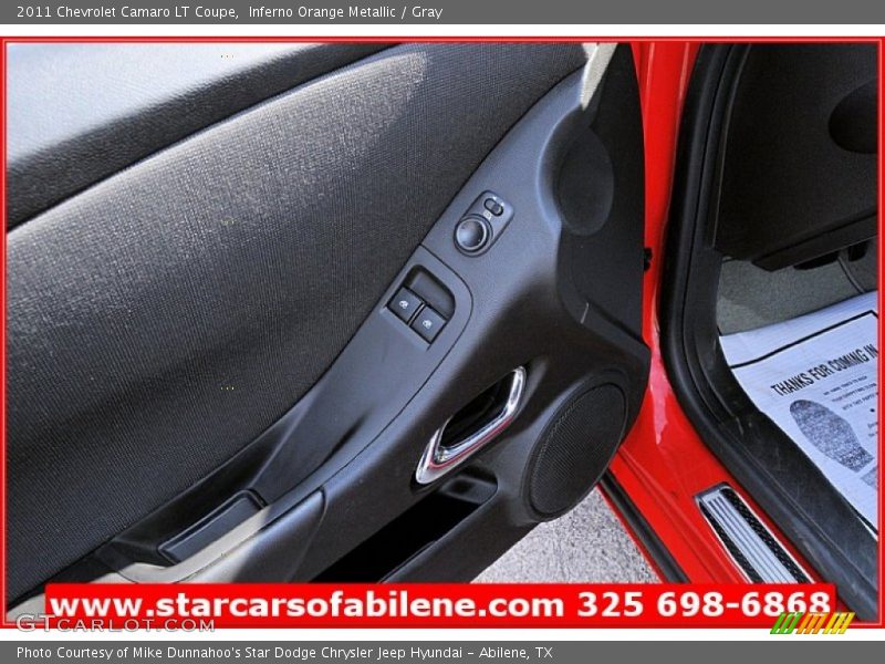 Inferno Orange Metallic / Gray 2011 Chevrolet Camaro LT Coupe