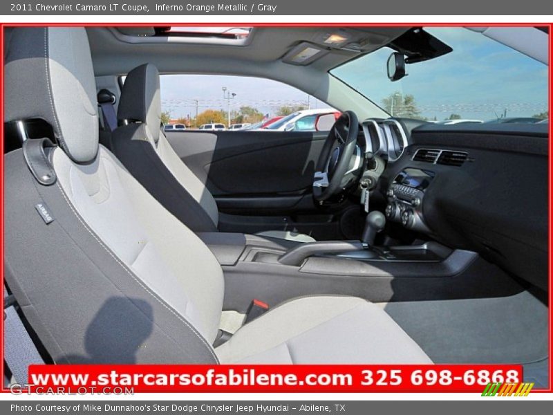 Inferno Orange Metallic / Gray 2011 Chevrolet Camaro LT Coupe