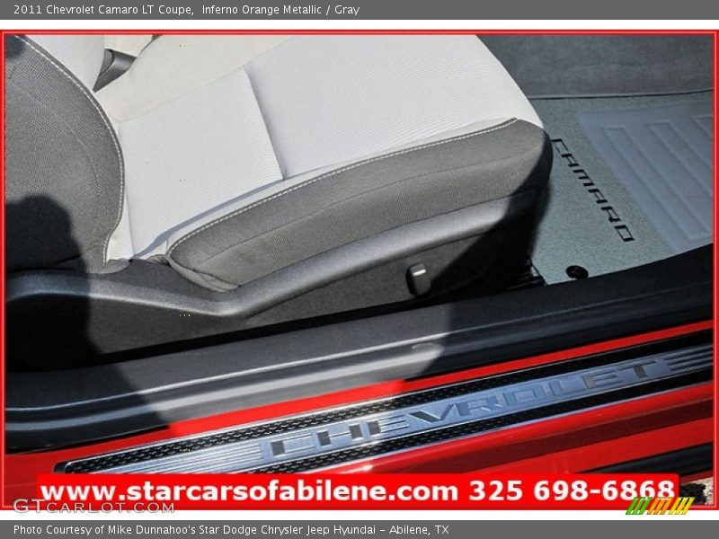 Inferno Orange Metallic / Gray 2011 Chevrolet Camaro LT Coupe