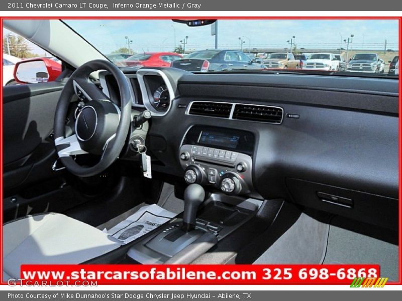 Inferno Orange Metallic / Gray 2011 Chevrolet Camaro LT Coupe