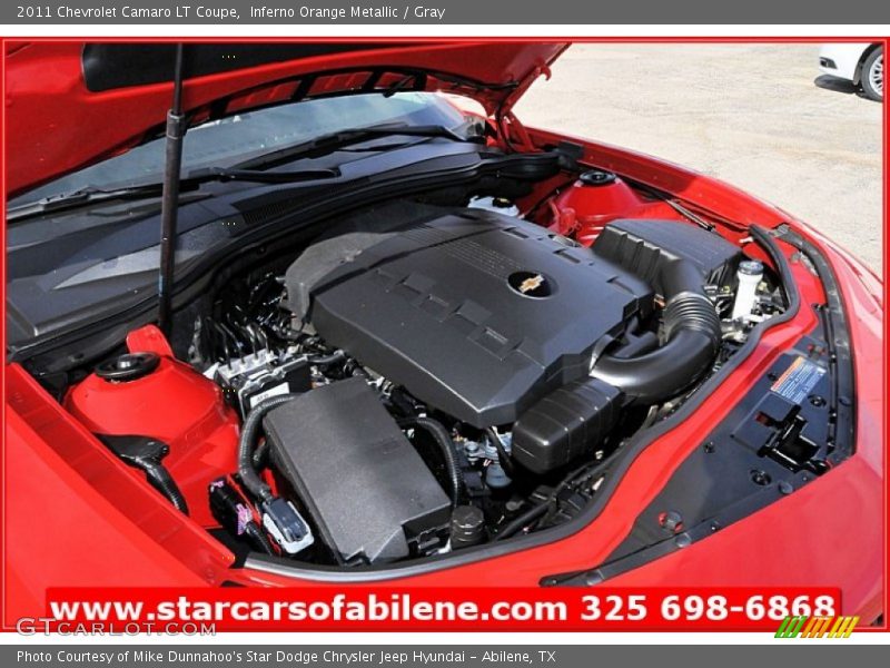 Inferno Orange Metallic / Gray 2011 Chevrolet Camaro LT Coupe