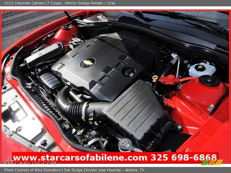 Inferno Orange Metallic / Gray 2011 Chevrolet Camaro LT Coupe