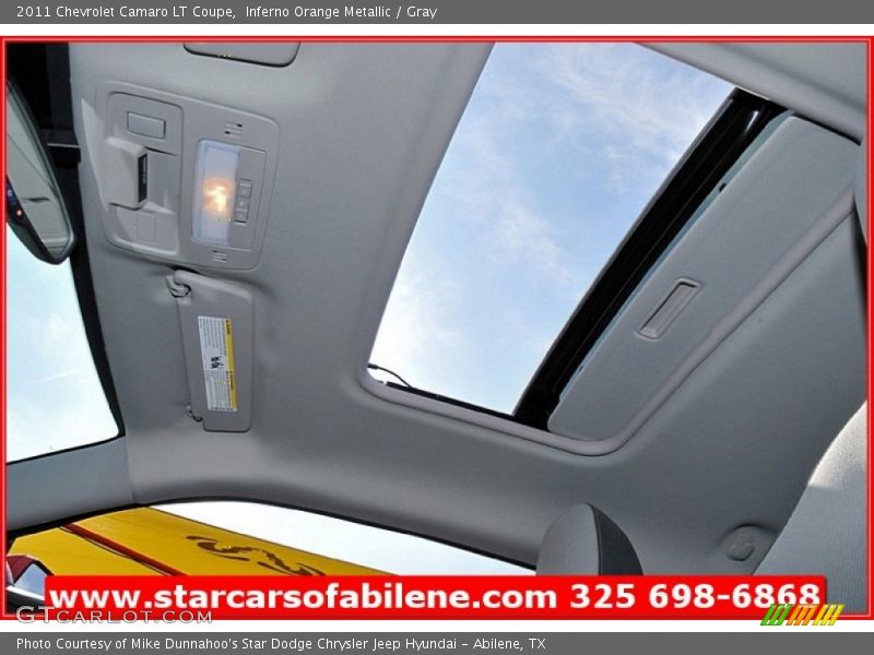 Inferno Orange Metallic / Gray 2011 Chevrolet Camaro LT Coupe