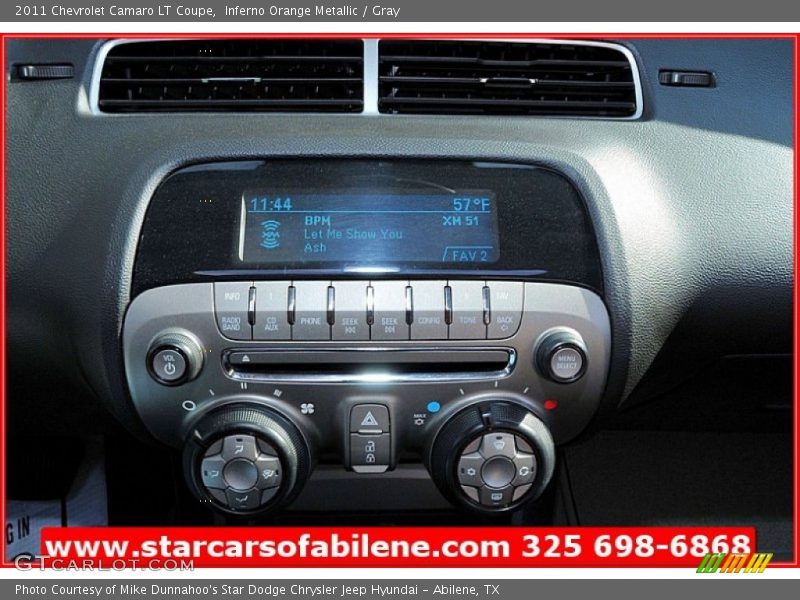 Inferno Orange Metallic / Gray 2011 Chevrolet Camaro LT Coupe