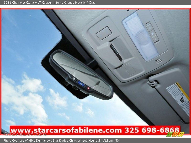 Inferno Orange Metallic / Gray 2011 Chevrolet Camaro LT Coupe