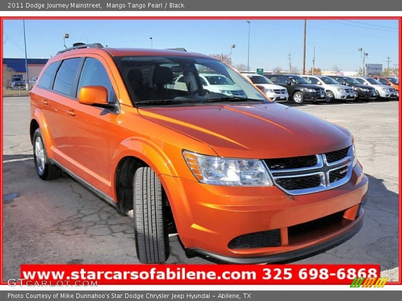 Mango Tango Pearl / Black 2011 Dodge Journey Mainstreet