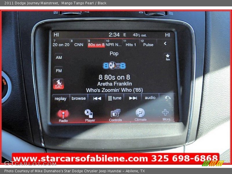 Mango Tango Pearl / Black 2011 Dodge Journey Mainstreet