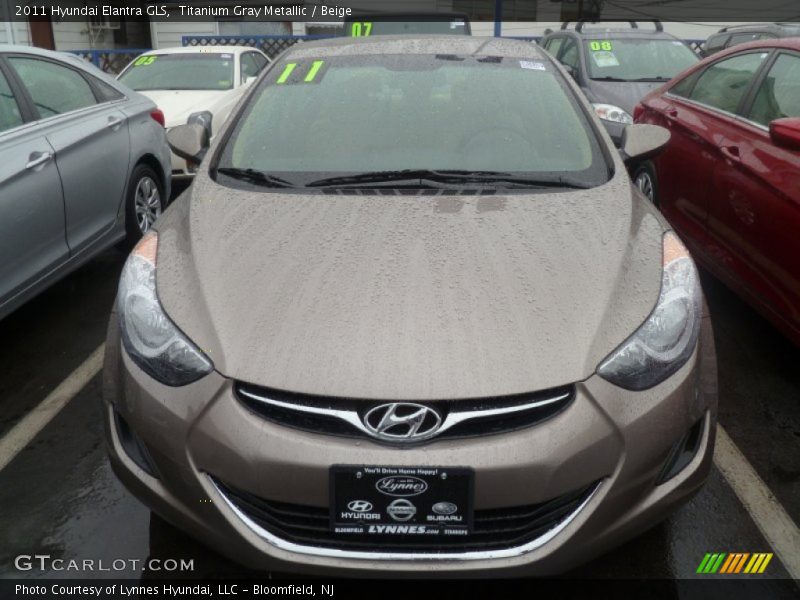 Titanium Gray Metallic / Beige 2011 Hyundai Elantra GLS