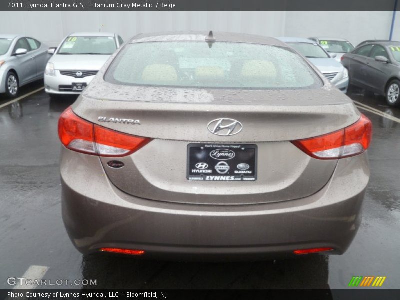 Titanium Gray Metallic / Beige 2011 Hyundai Elantra GLS