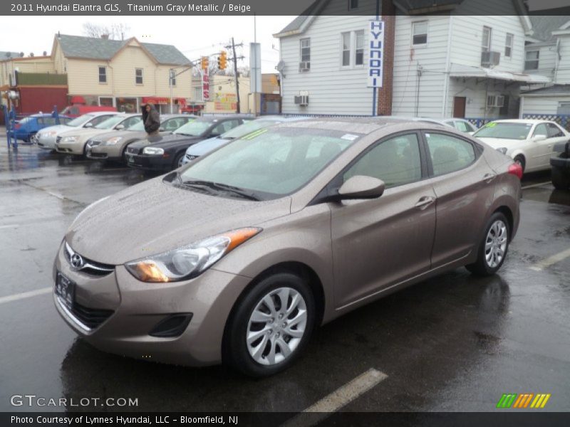 Titanium Gray Metallic / Beige 2011 Hyundai Elantra GLS