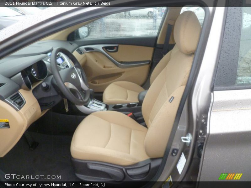 Titanium Gray Metallic / Beige 2011 Hyundai Elantra GLS