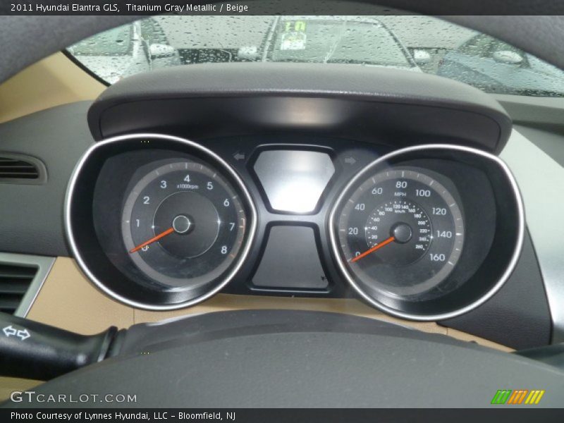 Titanium Gray Metallic / Beige 2011 Hyundai Elantra GLS