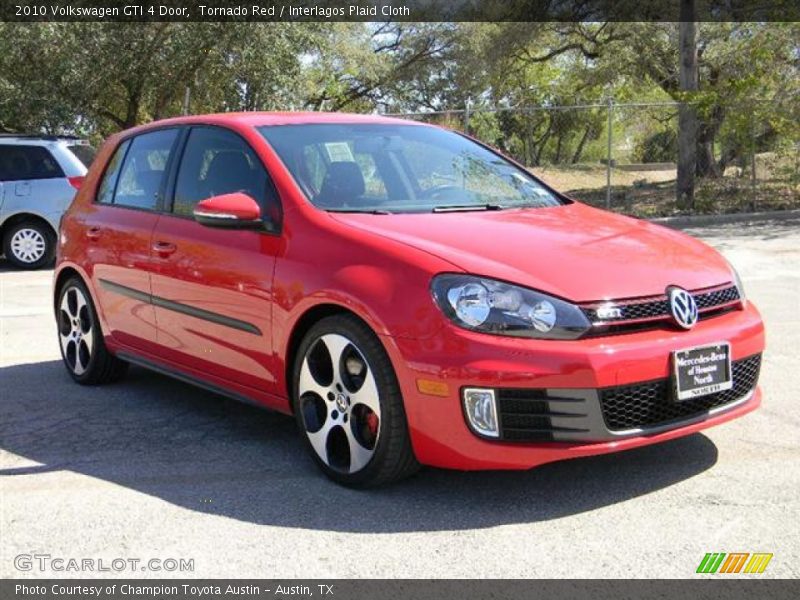 Tornado Red / Interlagos Plaid Cloth 2010 Volkswagen GTI 4 Door