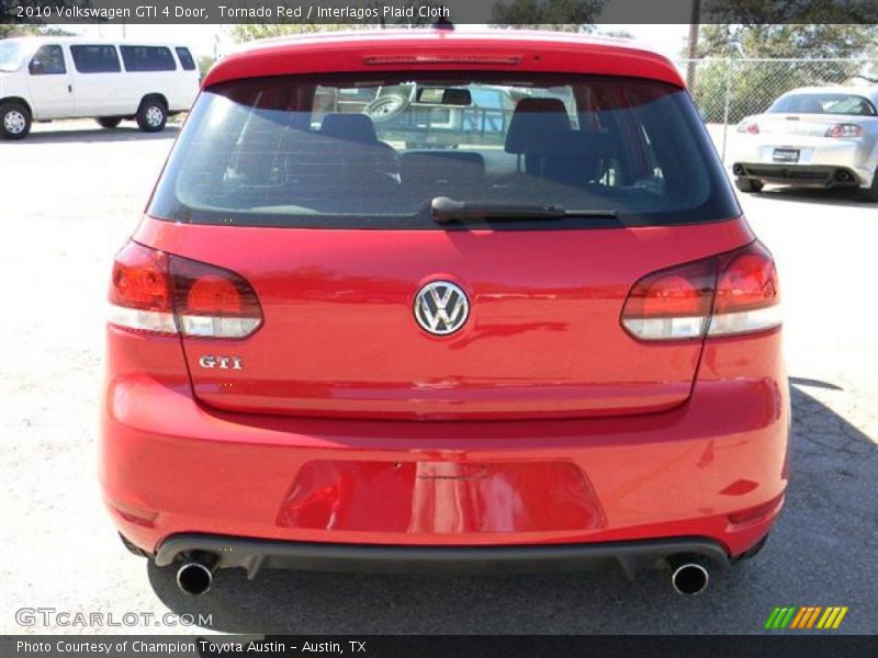 Tornado Red / Interlagos Plaid Cloth 2010 Volkswagen GTI 4 Door