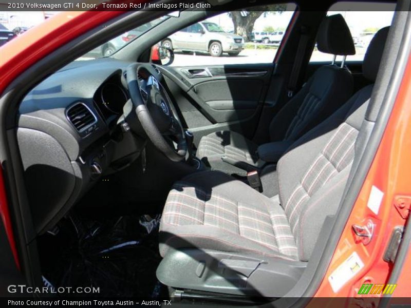 Tornado Red / Interlagos Plaid Cloth 2010 Volkswagen GTI 4 Door