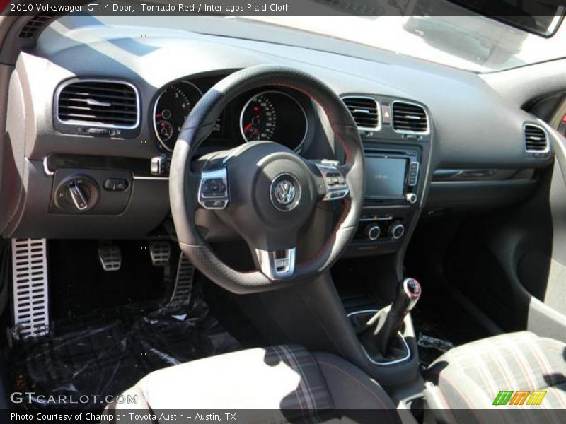 Tornado Red / Interlagos Plaid Cloth 2010 Volkswagen GTI 4 Door