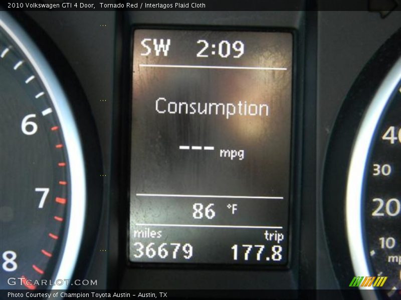 Tornado Red / Interlagos Plaid Cloth 2010 Volkswagen GTI 4 Door