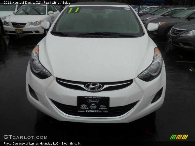 Pearl White / Beige 2011 Hyundai Elantra GLS