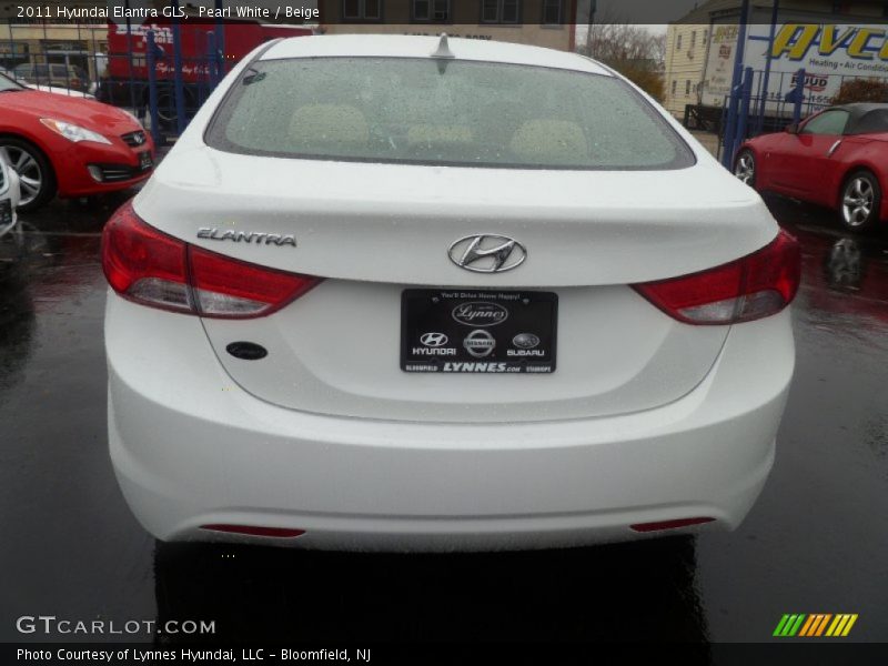Pearl White / Beige 2011 Hyundai Elantra GLS