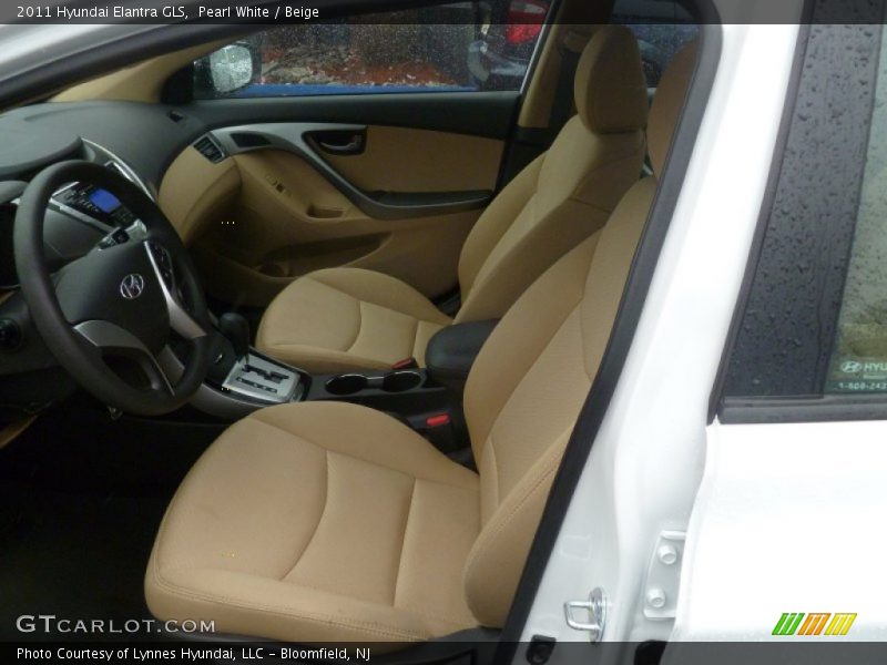 Pearl White / Beige 2011 Hyundai Elantra GLS