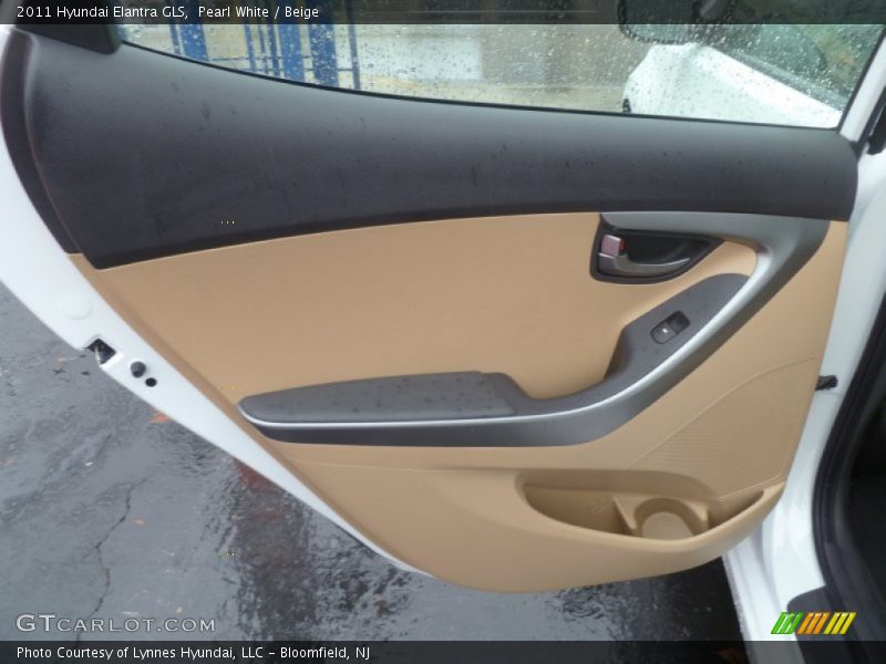 Pearl White / Beige 2011 Hyundai Elantra GLS