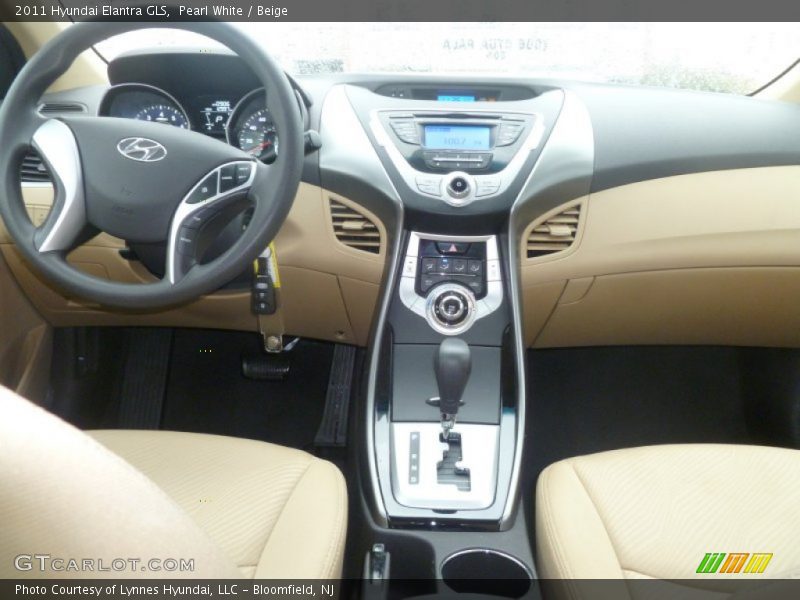Pearl White / Beige 2011 Hyundai Elantra GLS