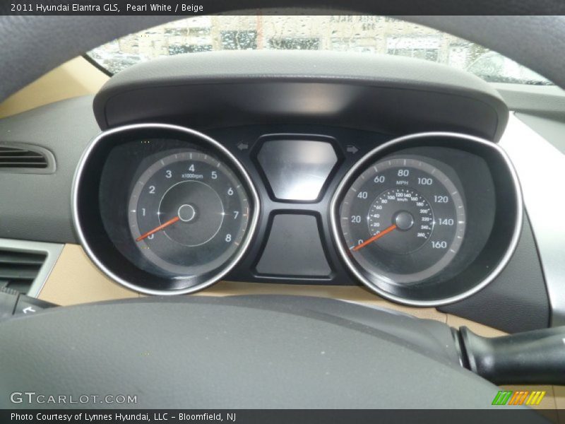 Pearl White / Beige 2011 Hyundai Elantra GLS