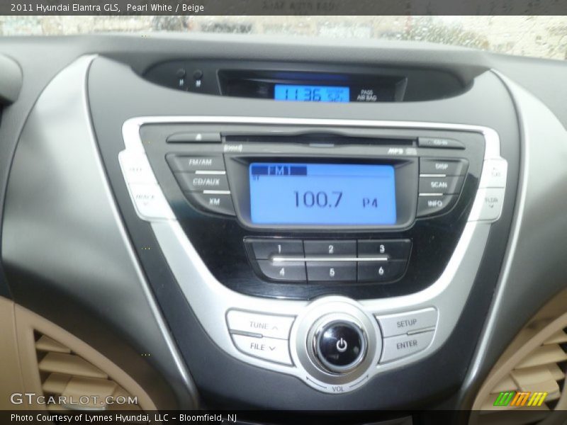 Pearl White / Beige 2011 Hyundai Elantra GLS