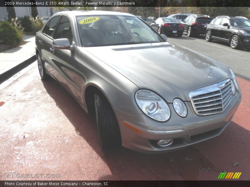 Pewter Metallic / Cashmere 2009 Mercedes-Benz E 350 4Matic Sedan