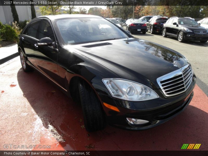Obsidian Black Metallic / Grey/Dark Grey 2007 Mercedes-Benz S 550 Sedan