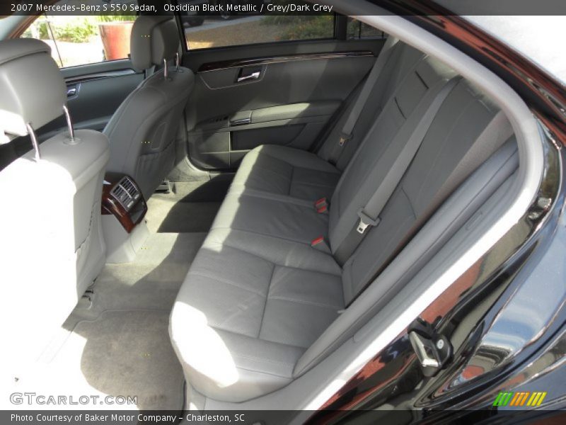 Obsidian Black Metallic / Grey/Dark Grey 2007 Mercedes-Benz S 550 Sedan