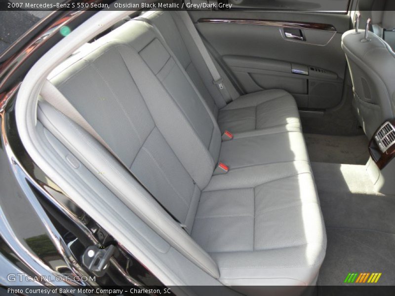 Obsidian Black Metallic / Grey/Dark Grey 2007 Mercedes-Benz S 550 Sedan