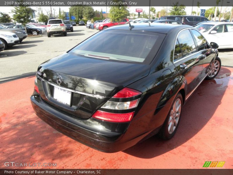 Obsidian Black Metallic / Grey/Dark Grey 2007 Mercedes-Benz S 550 Sedan