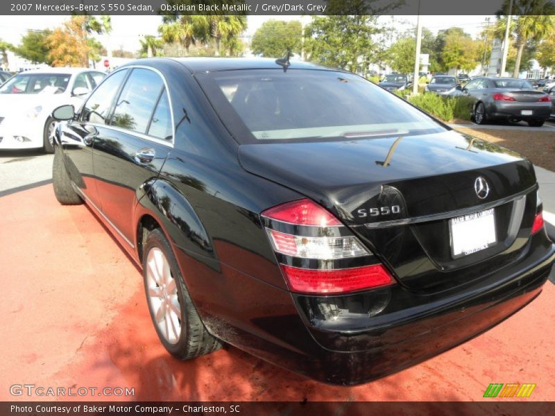 Obsidian Black Metallic / Grey/Dark Grey 2007 Mercedes-Benz S 550 Sedan