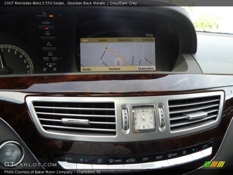 Obsidian Black Metallic / Grey/Dark Grey 2007 Mercedes-Benz S 550 Sedan