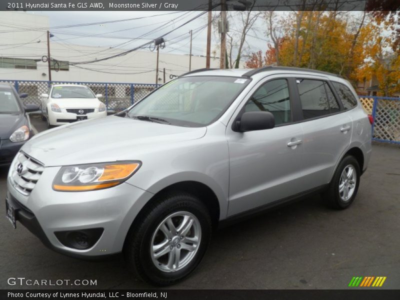 Moonstone Silver / Gray 2011 Hyundai Santa Fe GLS AWD
