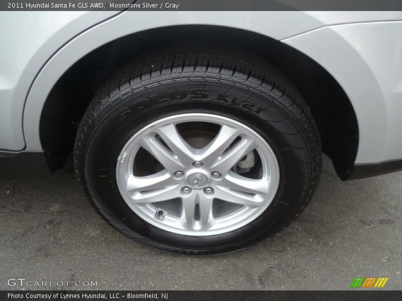 Moonstone Silver / Gray 2011 Hyundai Santa Fe GLS AWD