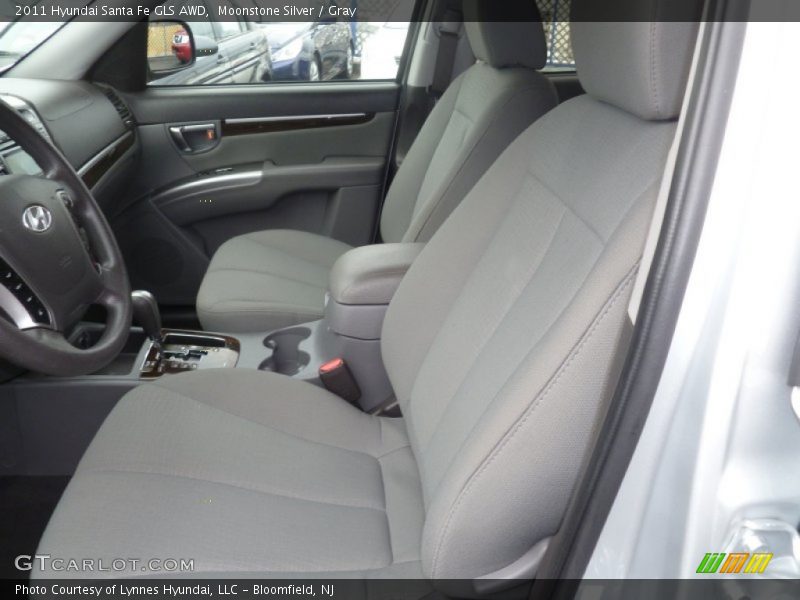 Moonstone Silver / Gray 2011 Hyundai Santa Fe GLS AWD