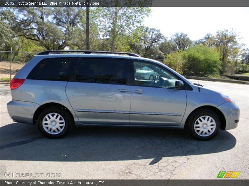 Blue Mirage Metallic / Stone 2009 Toyota Sienna LE