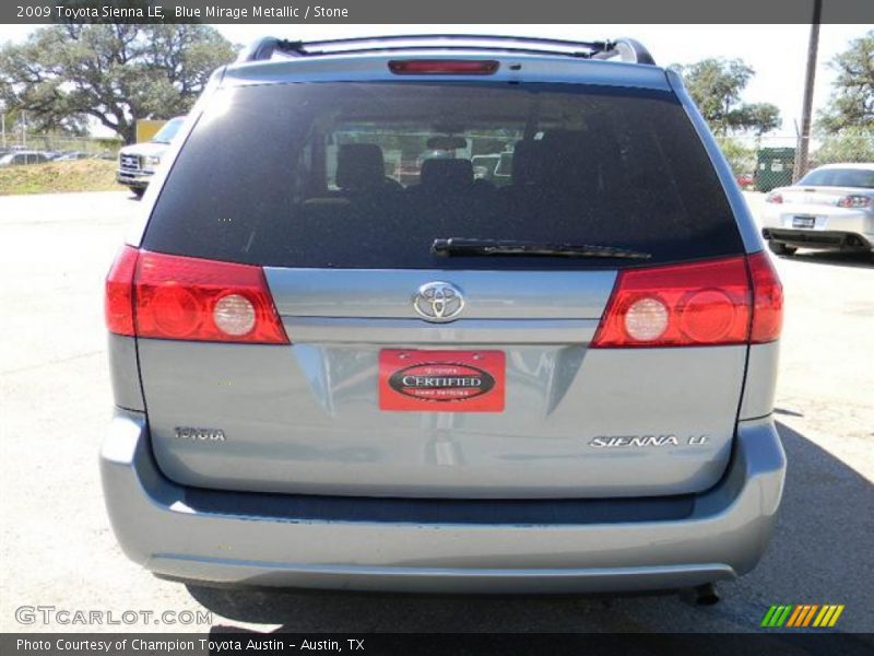 Blue Mirage Metallic / Stone 2009 Toyota Sienna LE