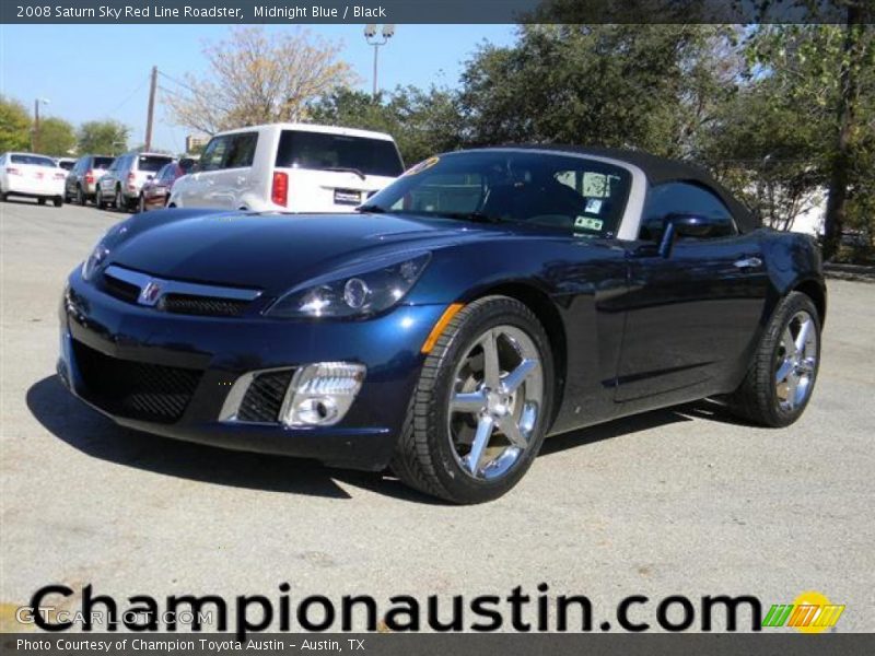 Midnight Blue / Black 2008 Saturn Sky Red Line Roadster