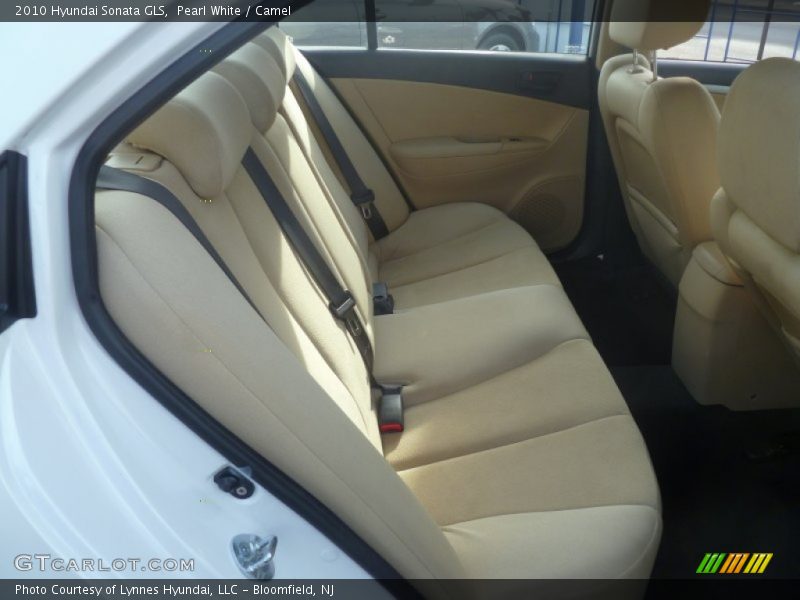 Pearl White / Camel 2010 Hyundai Sonata GLS