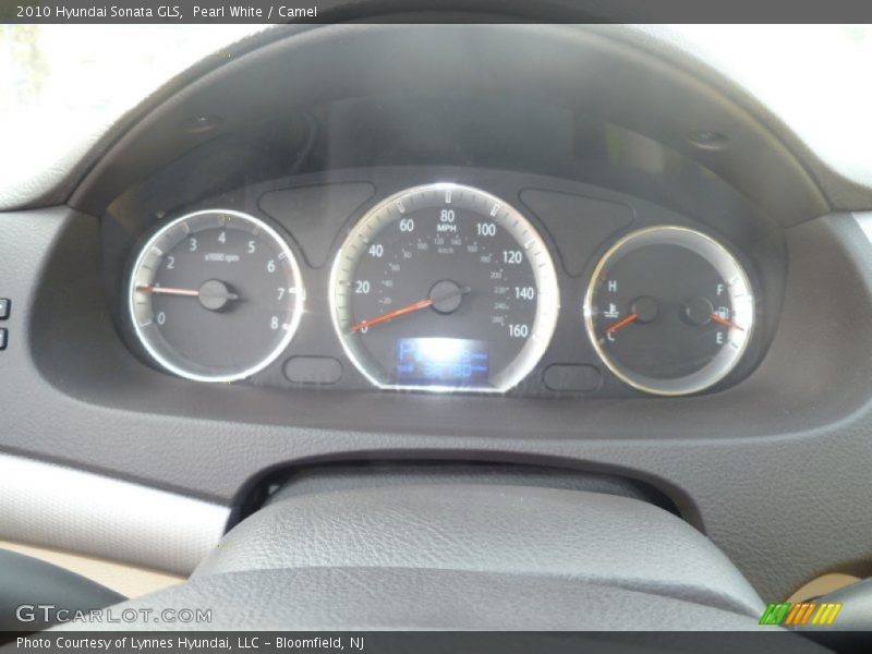 Pearl White / Camel 2010 Hyundai Sonata GLS