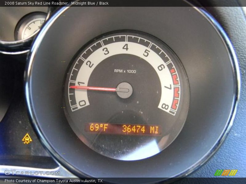 Midnight Blue / Black 2008 Saturn Sky Red Line Roadster