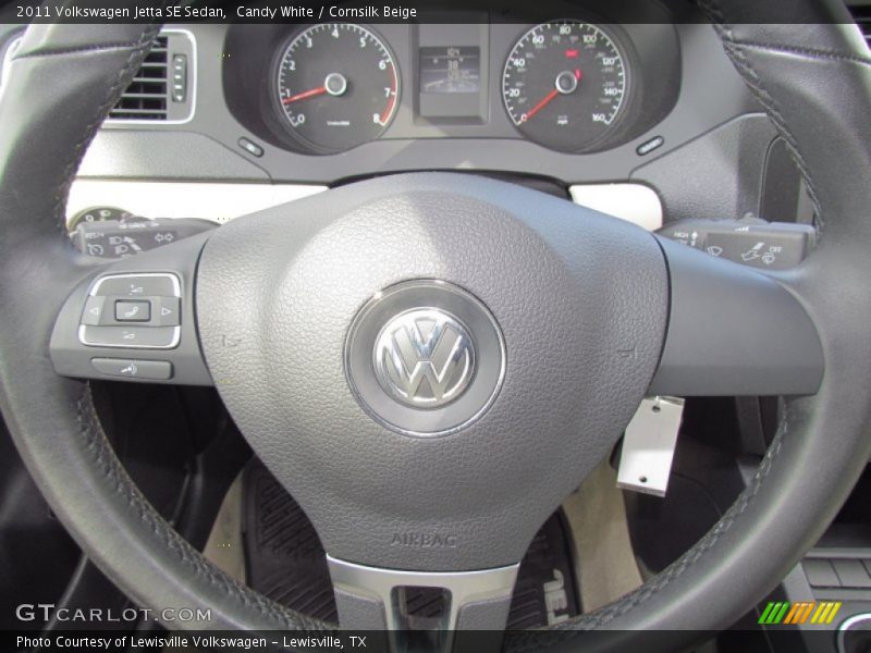 Candy White / Cornsilk Beige 2011 Volkswagen Jetta SE Sedan