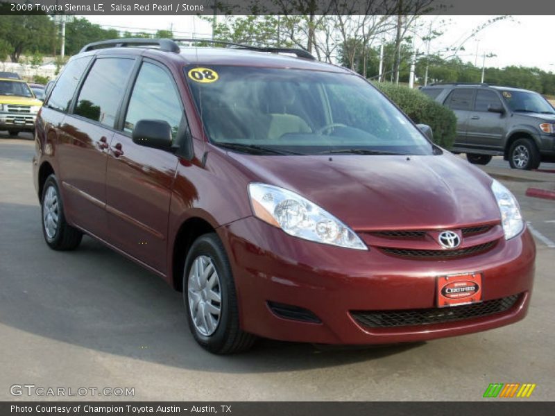 Salsa Red Pearl / Stone 2008 Toyota Sienna LE